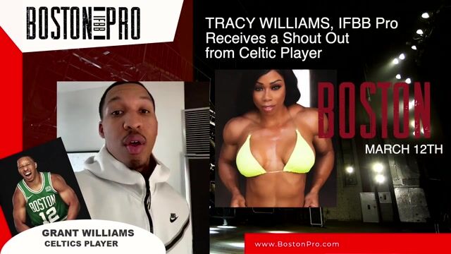 Celtics Player wishes Bodybuilder Good Luck at the Boston Pro