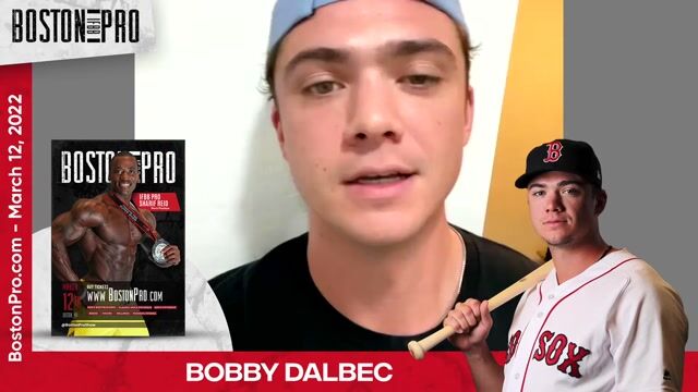 Boston Red Sox Bobby Dalbec wishing IFBB Pro Sherif Reid good luck.